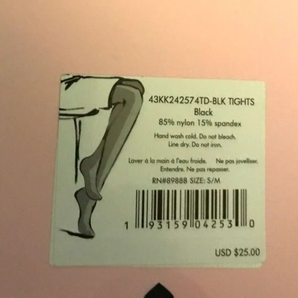 Kate Spade Black Shimmer Tights